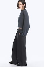 Dark Blue - Loose Pleated Joggers - 3