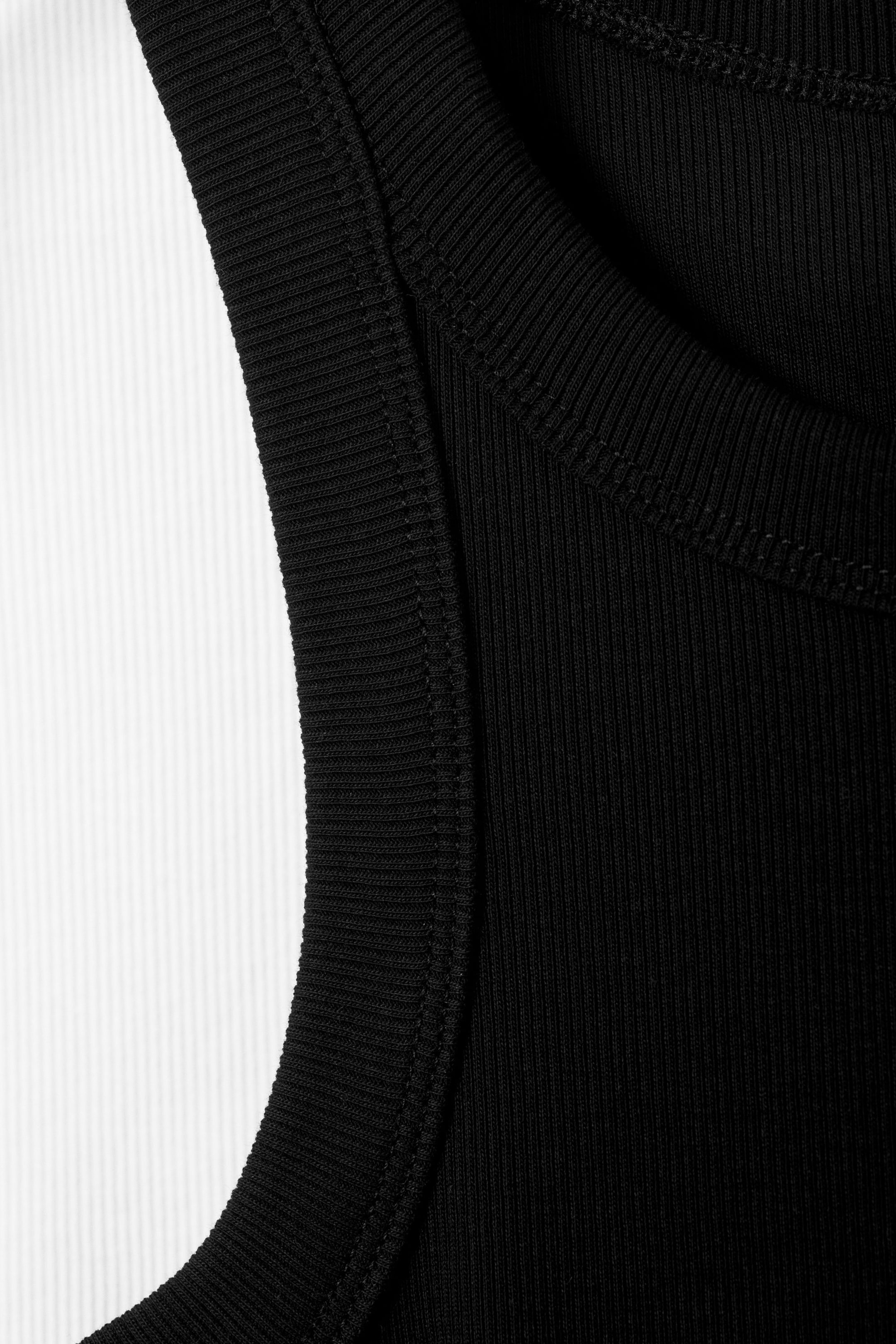 Schwarz & Weiß - 2er-Pack gerippte, taillierte Tanktops - 1