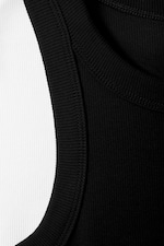 Schwarz & Weiß - 2er-Pack gerippte, taillierte Tanktops - 1