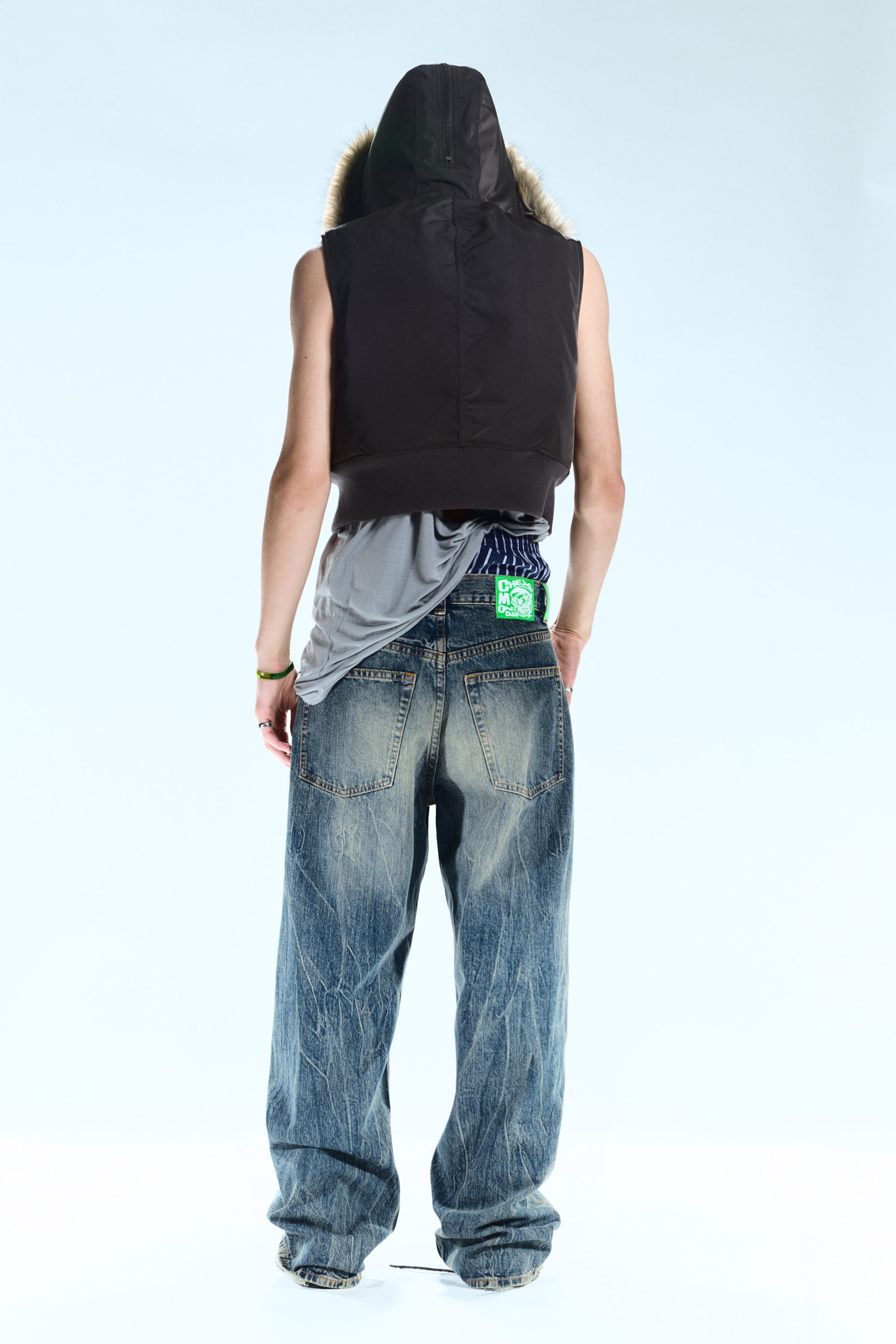 Blue Ray - Dark Blue - Looser Regular Waist Loose Straight Jeans - 4