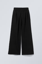 Black - Loose Wide Heavyweight Sweatpants - 0