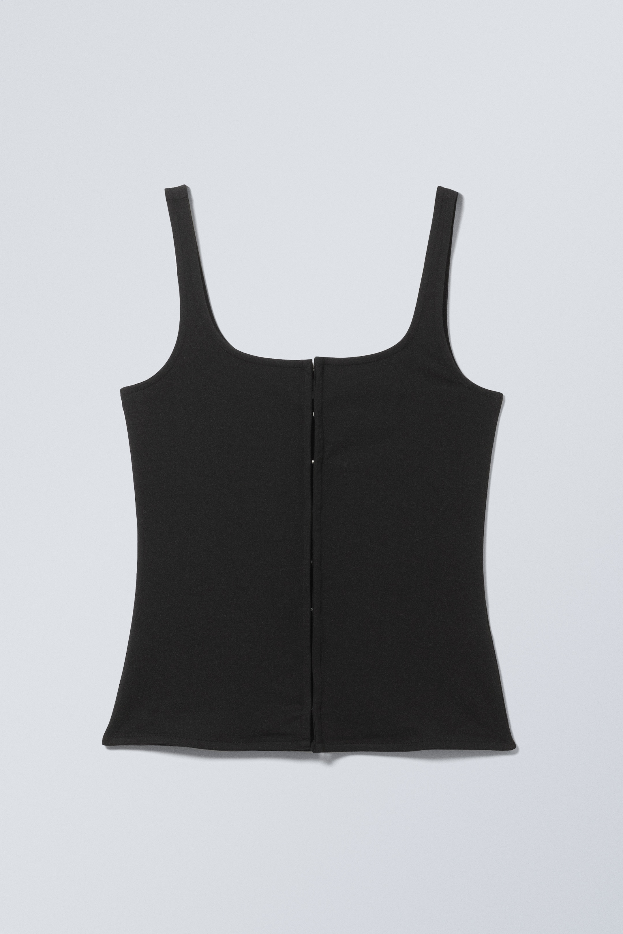 Grösseres Bild ansehen: Oberteil mit eckigem Ausschnitt und offenem Look - Schwarz - DAMEN | H&M CH 1