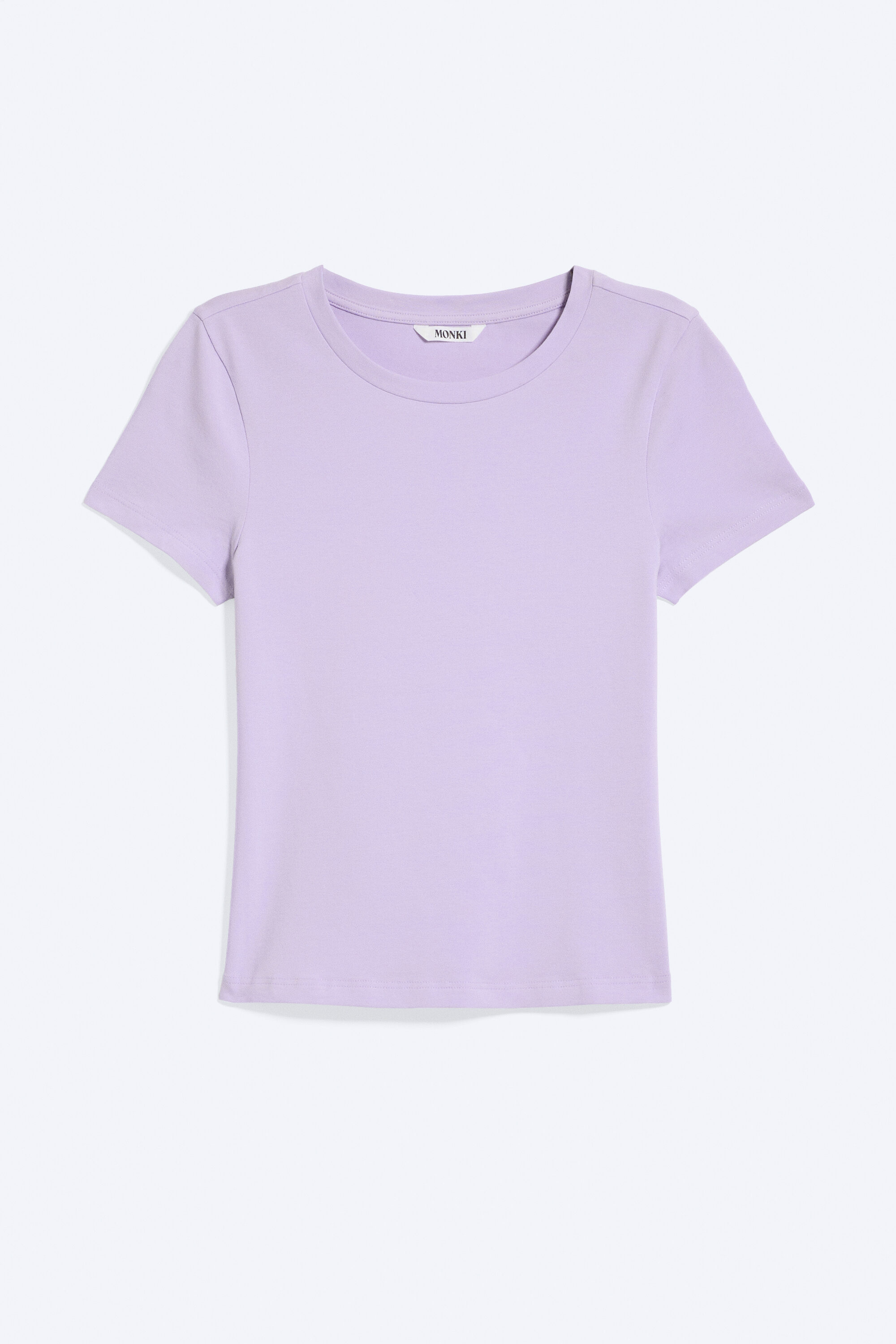 tight mini t-shirt - Light Lilac | Monki WW