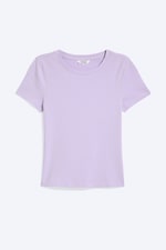 Light Lilac - Eng anliegendes Mini-T-Shirt - 3
