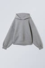 Grey Melange - Oversized Scuba Hoodie - 4