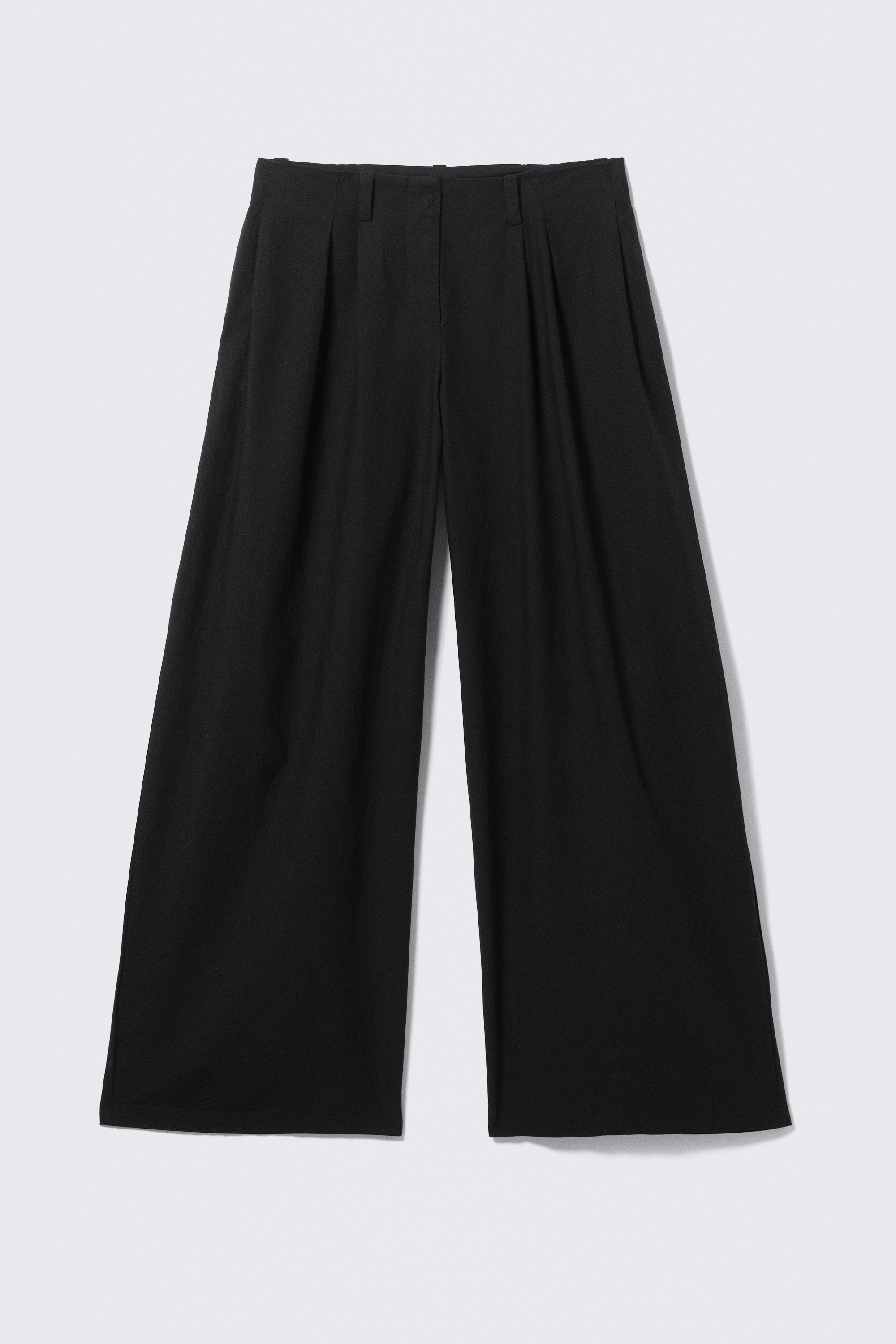 Pantaloni Plisați Aya - Negru