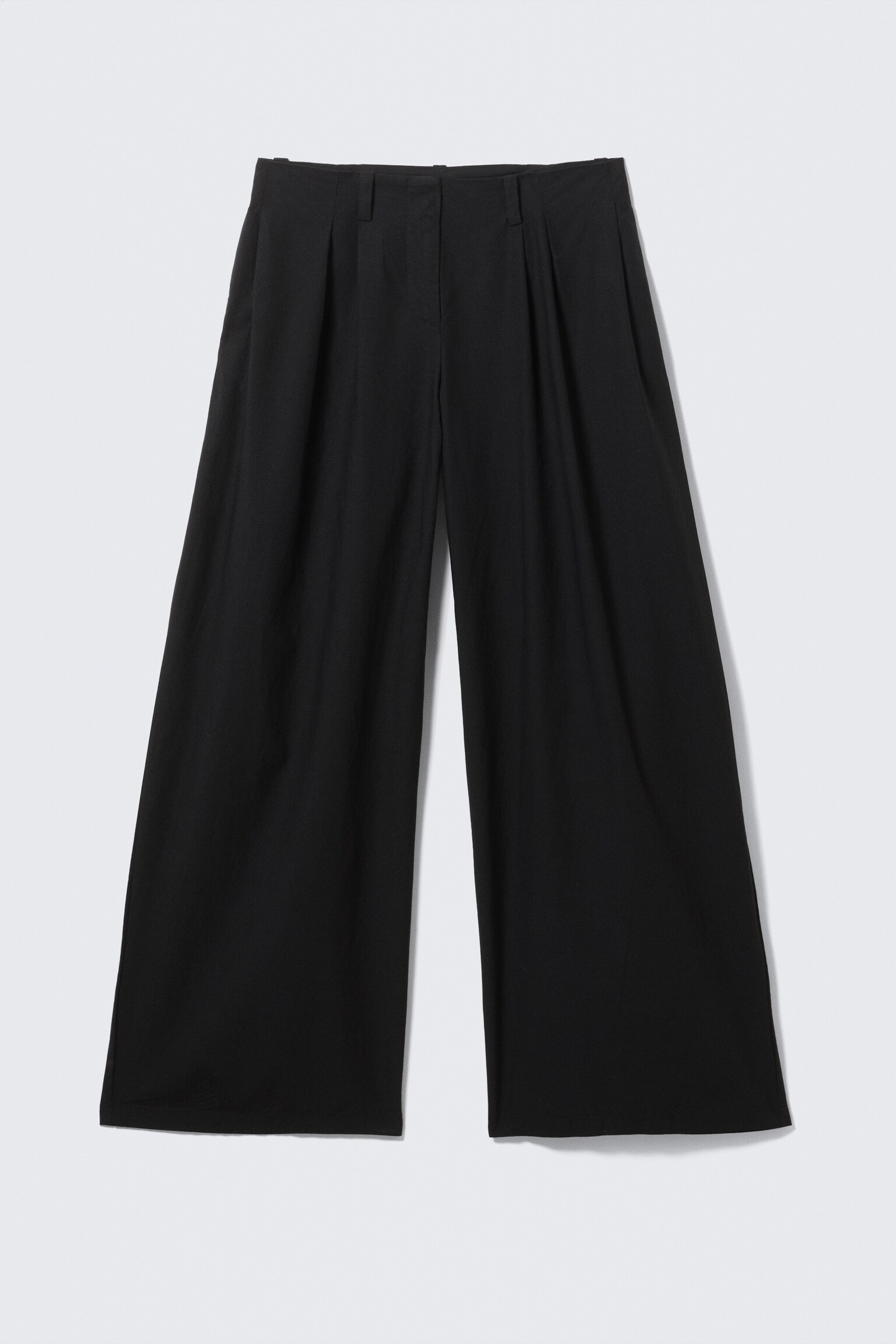 Aya geplooide broek - Zwart