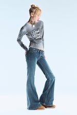 Blue Tide - Dark Blue - LENI LOW RISE FLARED SKINNY JEANS - 0
