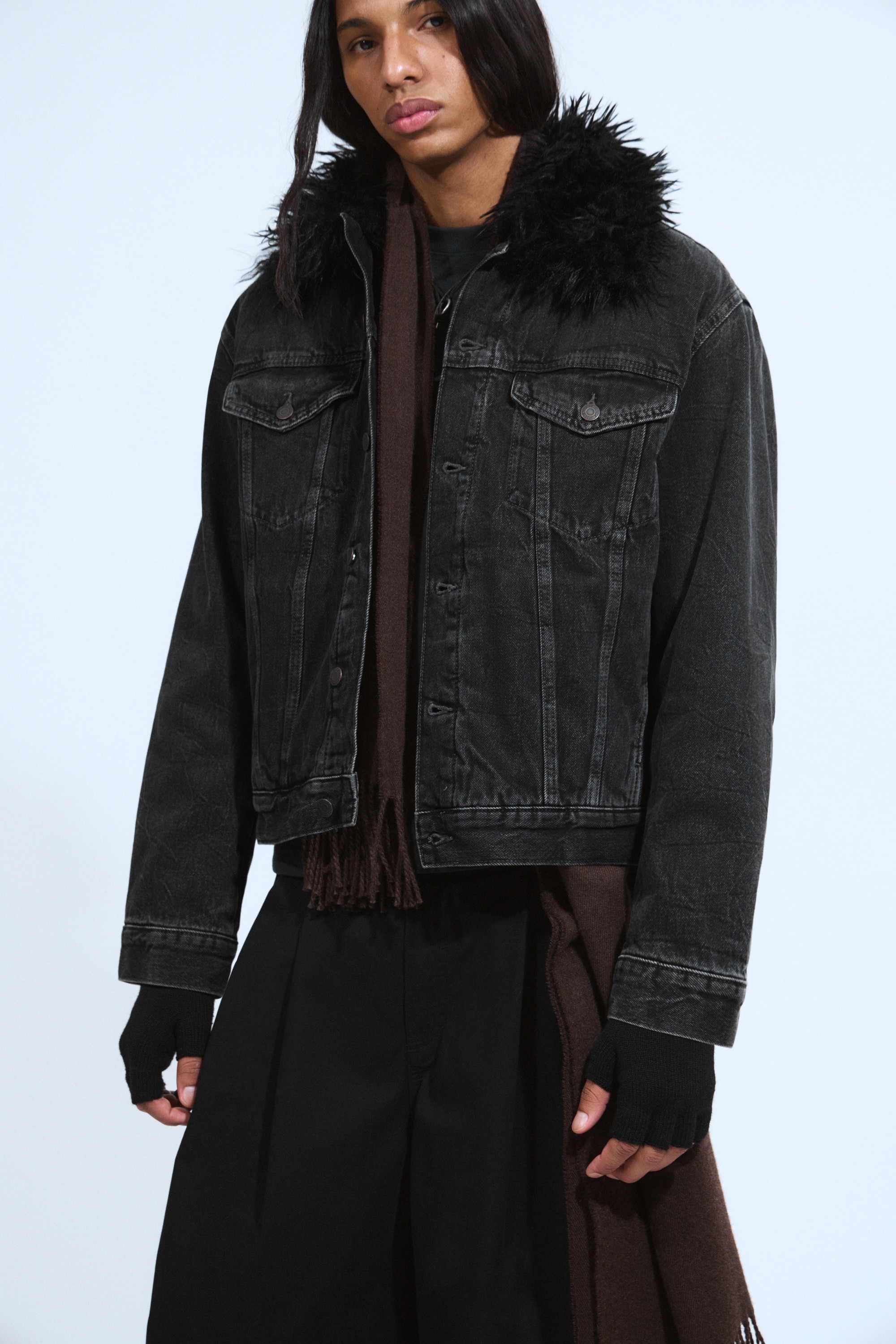 Gepolsterte Jeansjacke - Risso Black - Schwarz