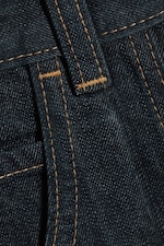 Blue Rinse - Dark Blue - Dunno Unisex Low Rise Loose Barrel Jeans - 10