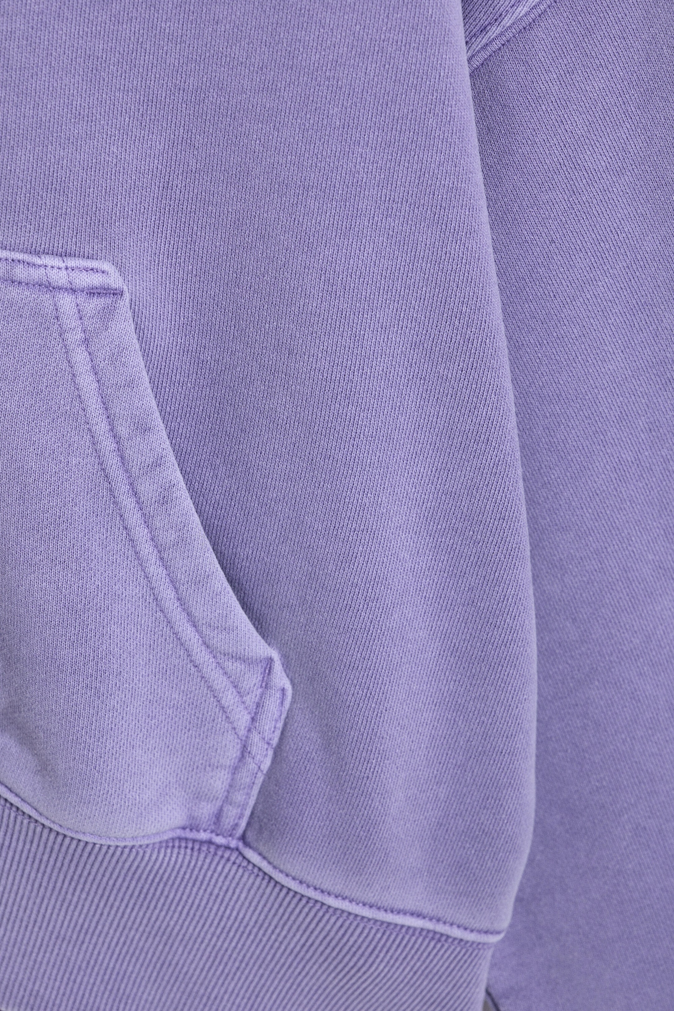 Washed Lilac - Cropped Boxy Zip Hoodie - 2