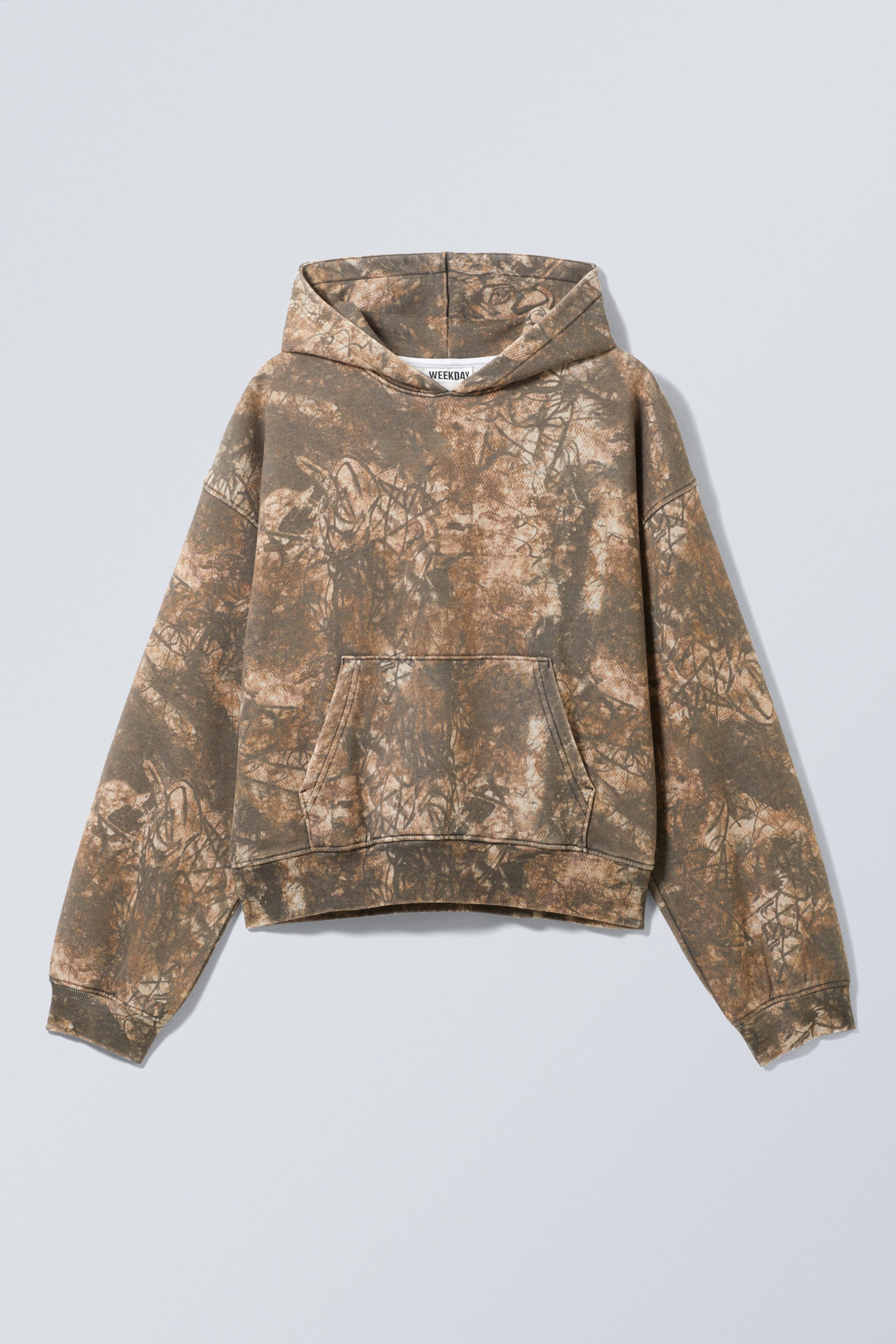 Khaki - Waldland - Bedruckter Hoodie in lockerer Passform - 3