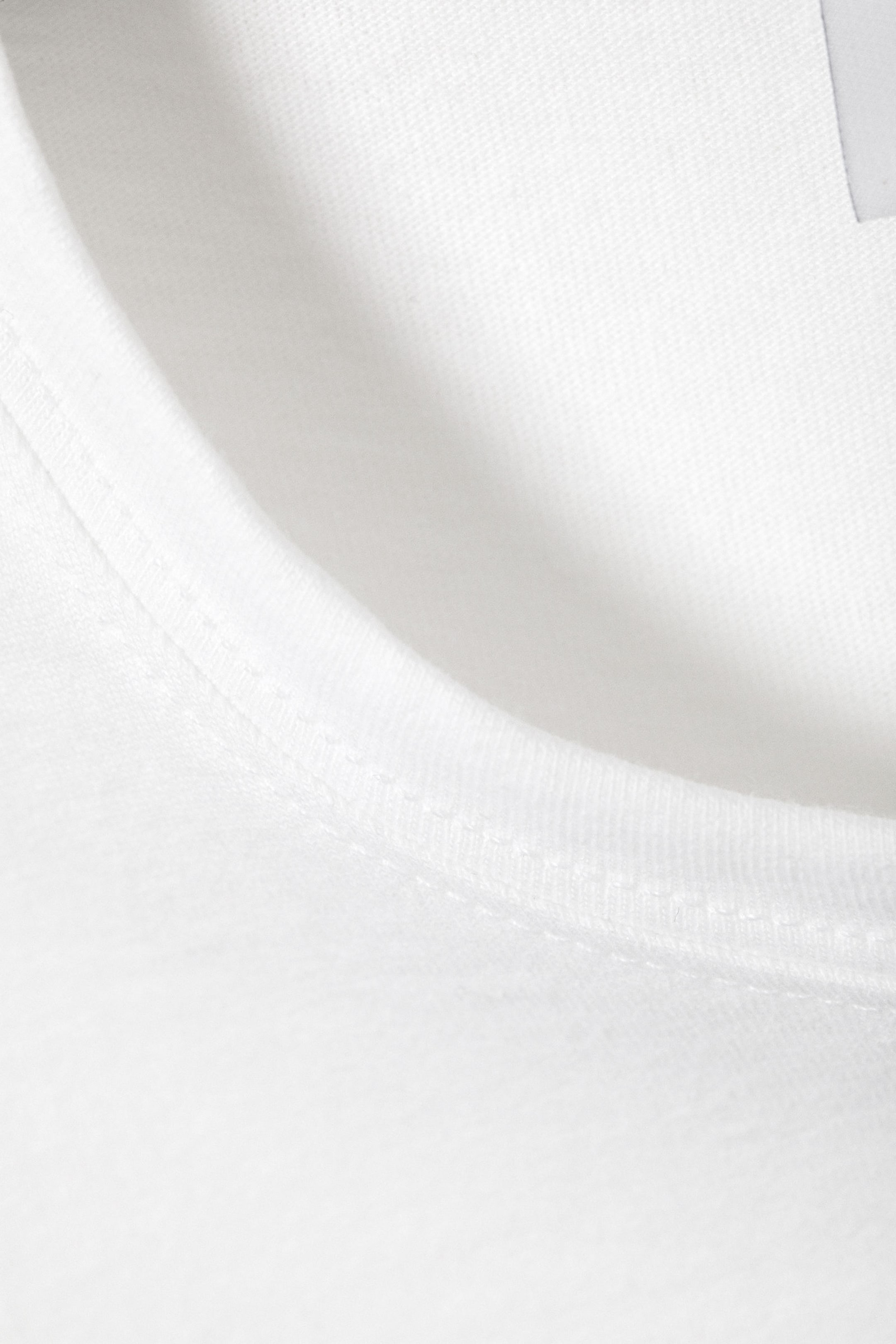 Weiß - Figurbetontes Kurzarm-T-Shirt - 1