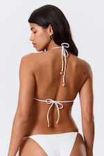 White - Shell Triangle Bikini Top - 3