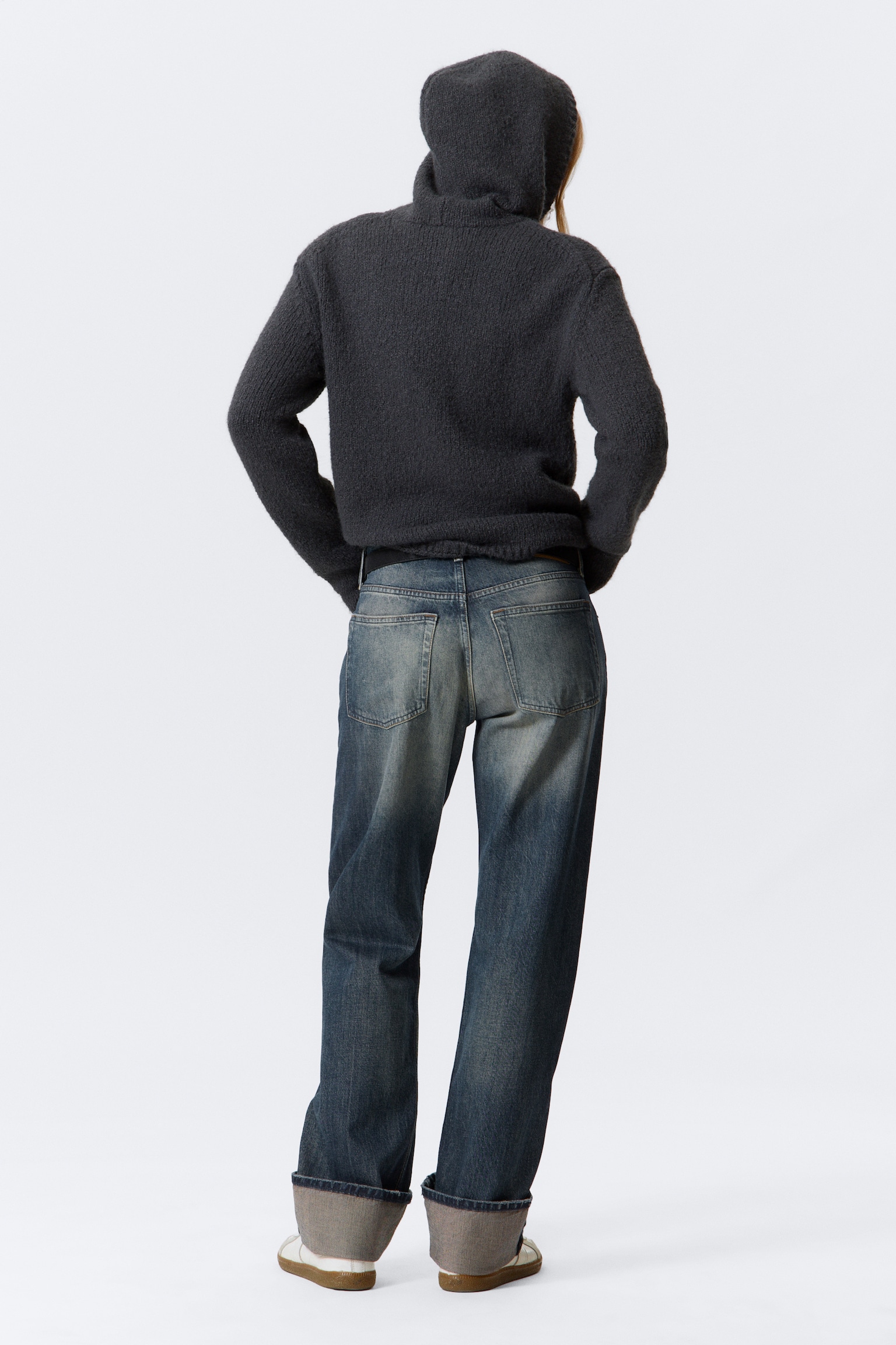 Orbit Mid Waist Regular Fold-Up Jeans - Baltic Blue - Mörkblå - 8