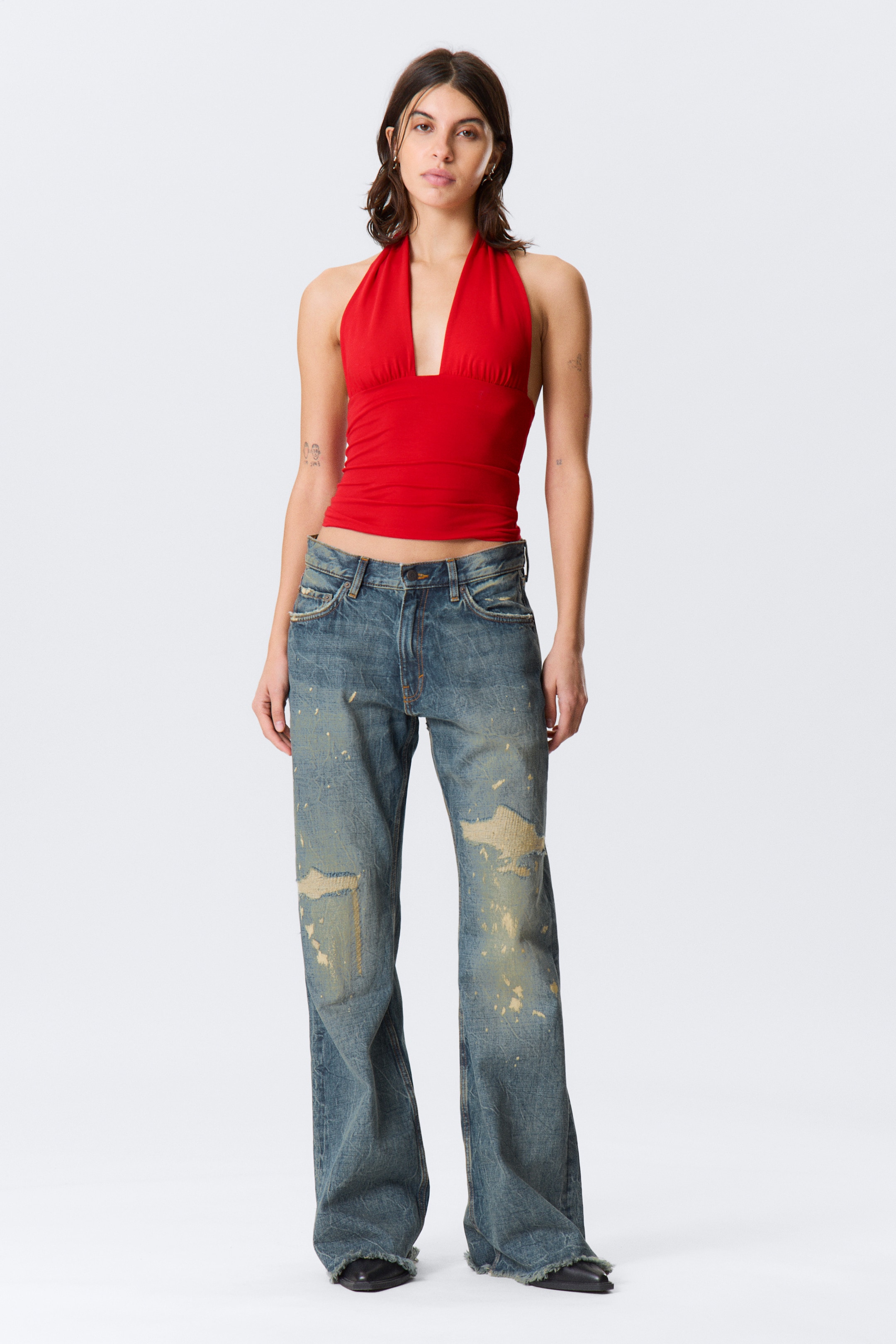 View larger image: Deep Halterneck Top - Red - Ladies | H&M GB 2