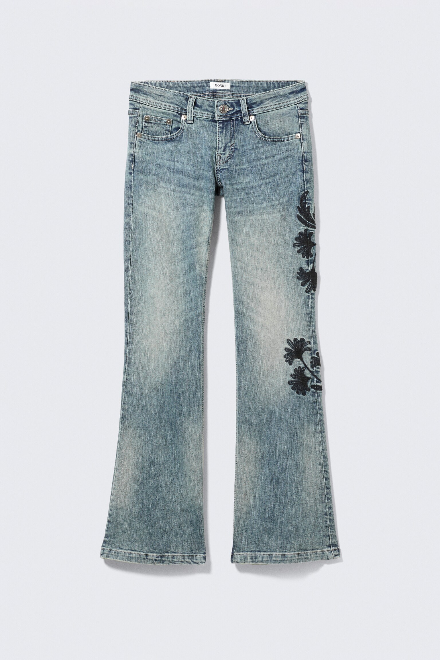Low Rise Regular Bootcut Leg Jeans - Perseus Blue - Medium Blue - 2