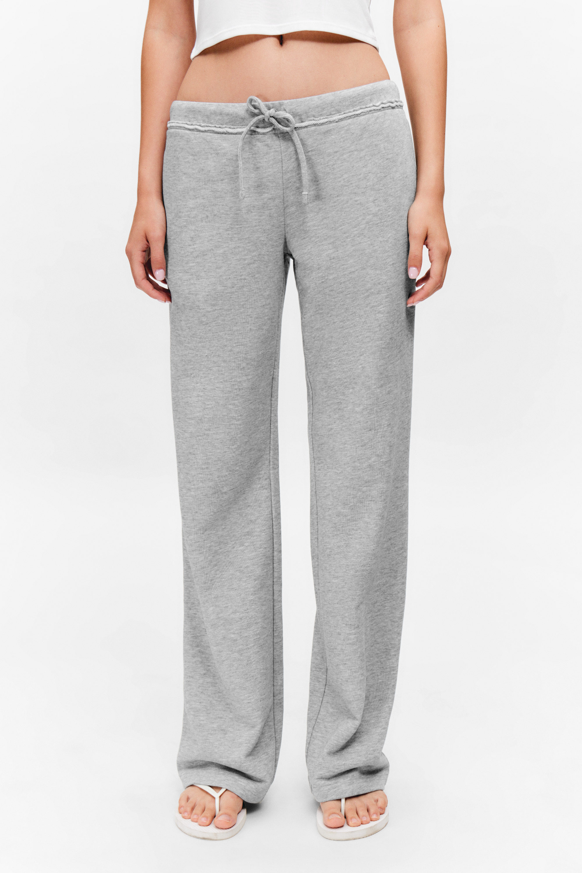 Grey Melange - Soft Terry Pyjama Bottoms - 3