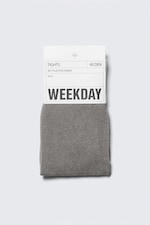 Dimgrå - Halvtransparenta 40 den glansiga strumpbyxor - 0