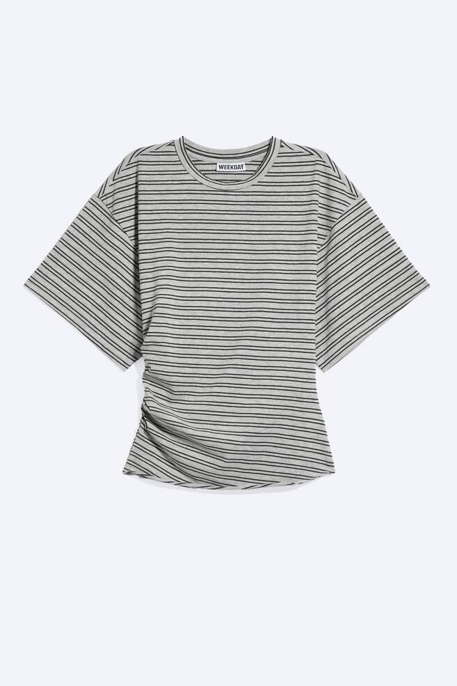 DOPASOWANY T-SHIRT - Light Dusty Grey Melange/Biały/Zakurzona zieleń khaki/Grey Melange/Czarny/Czarny/Dusty Plum - 1