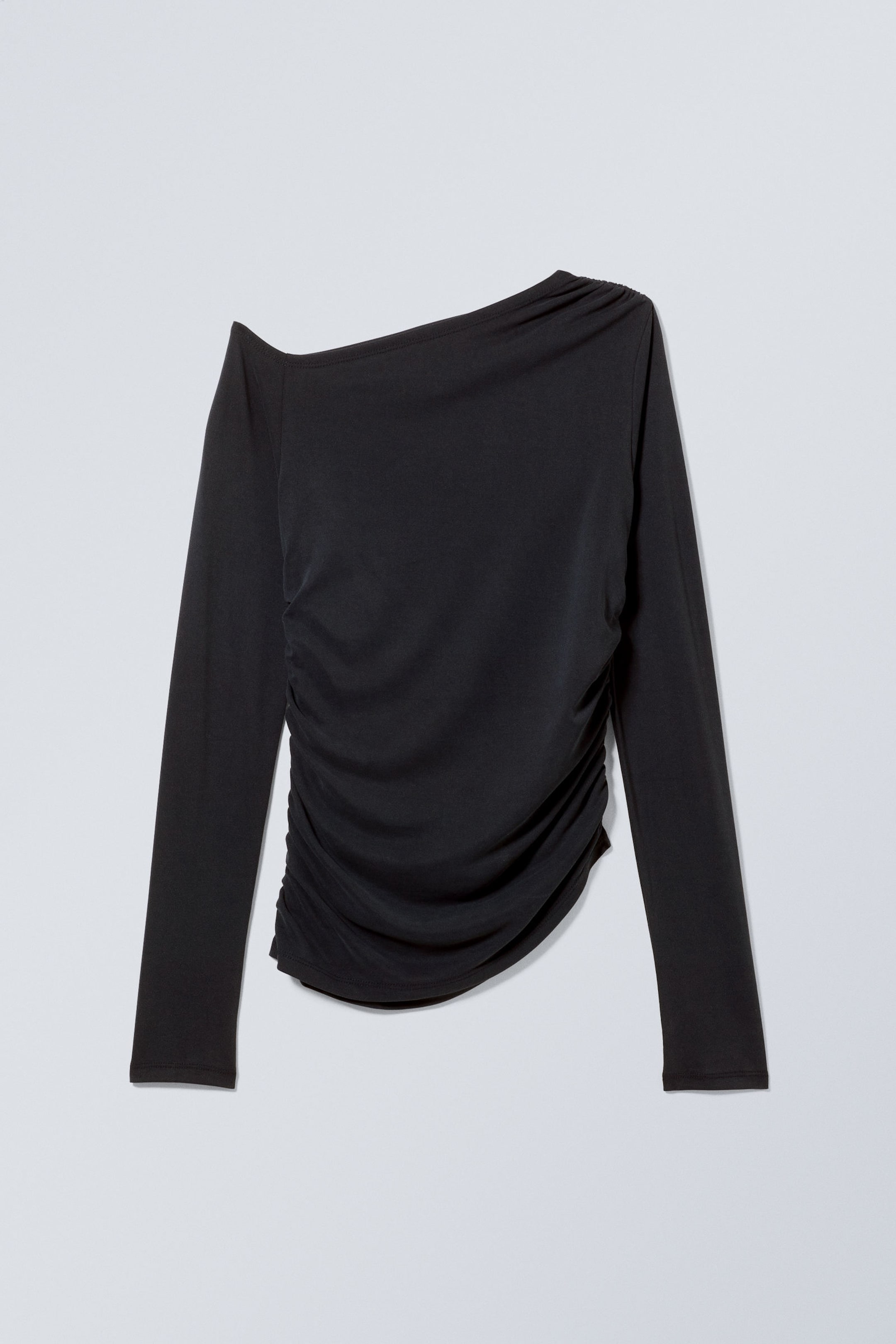 Zwart - Main asymmetrische longsleeve - 1