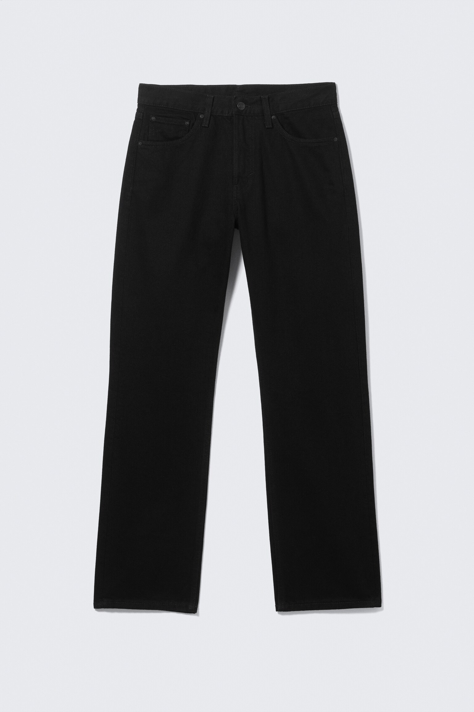 Vaqueros de pernera recta de tiro medio Orbit - Negro lavado - Negro/Board Blue - Azul medio