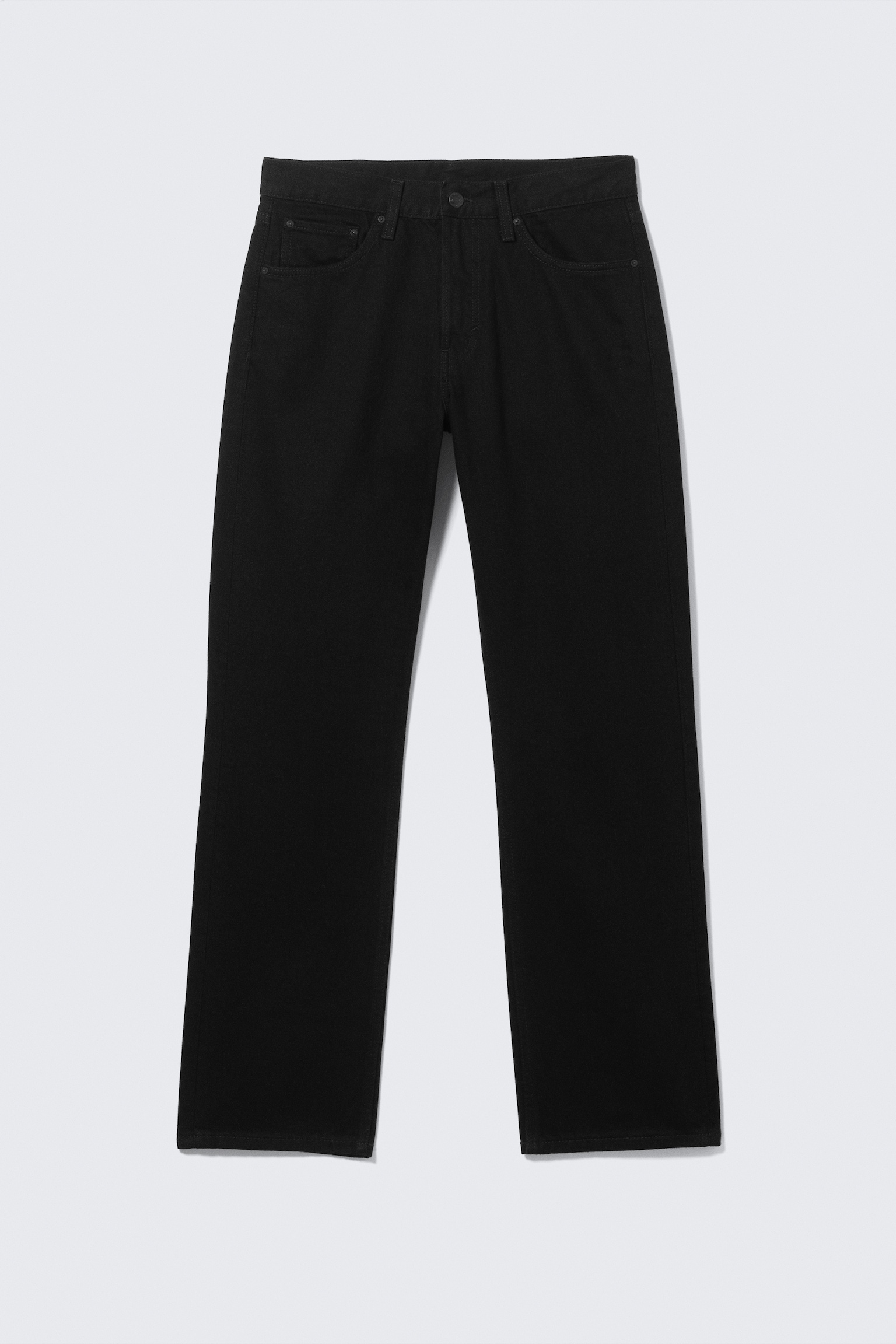 Orbit Mid Waist Regular Straight Leg Jeans - Black Rinse - Schwarz/Board Blue - Mittelblau - 2