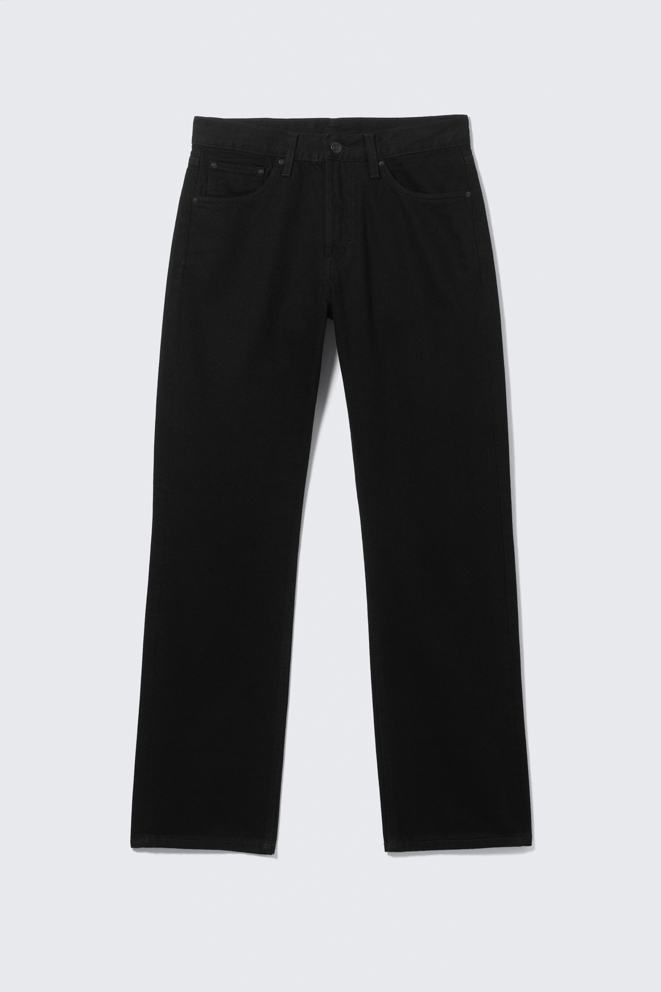 View larger image: Orbit Mid Rise Regular Straight Leg Jeans - Black Rinse - Black - Ladies | H&M GB 11