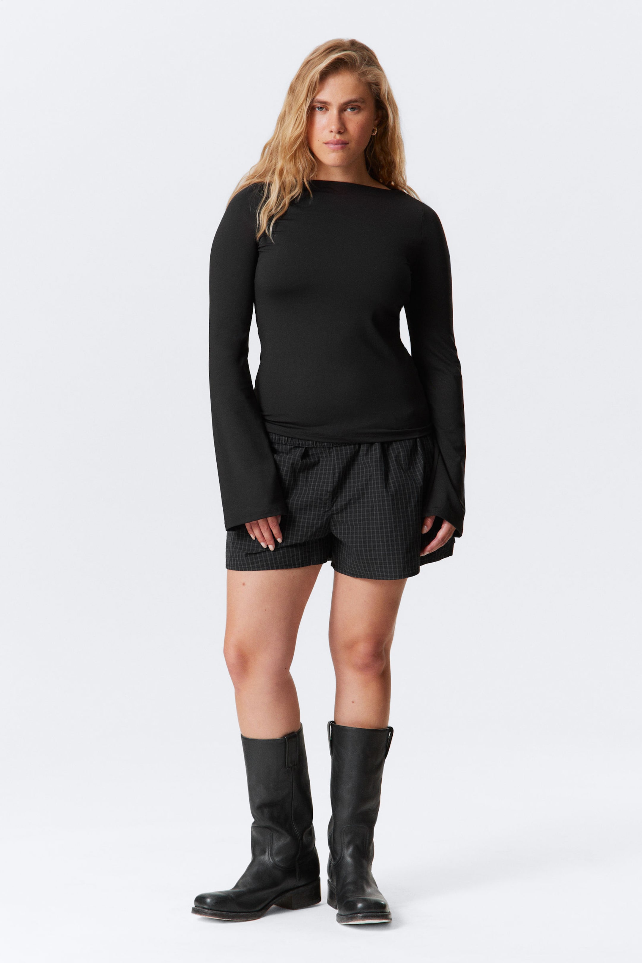 #272628 - Annie top met lange mouwen en boothals - 2
