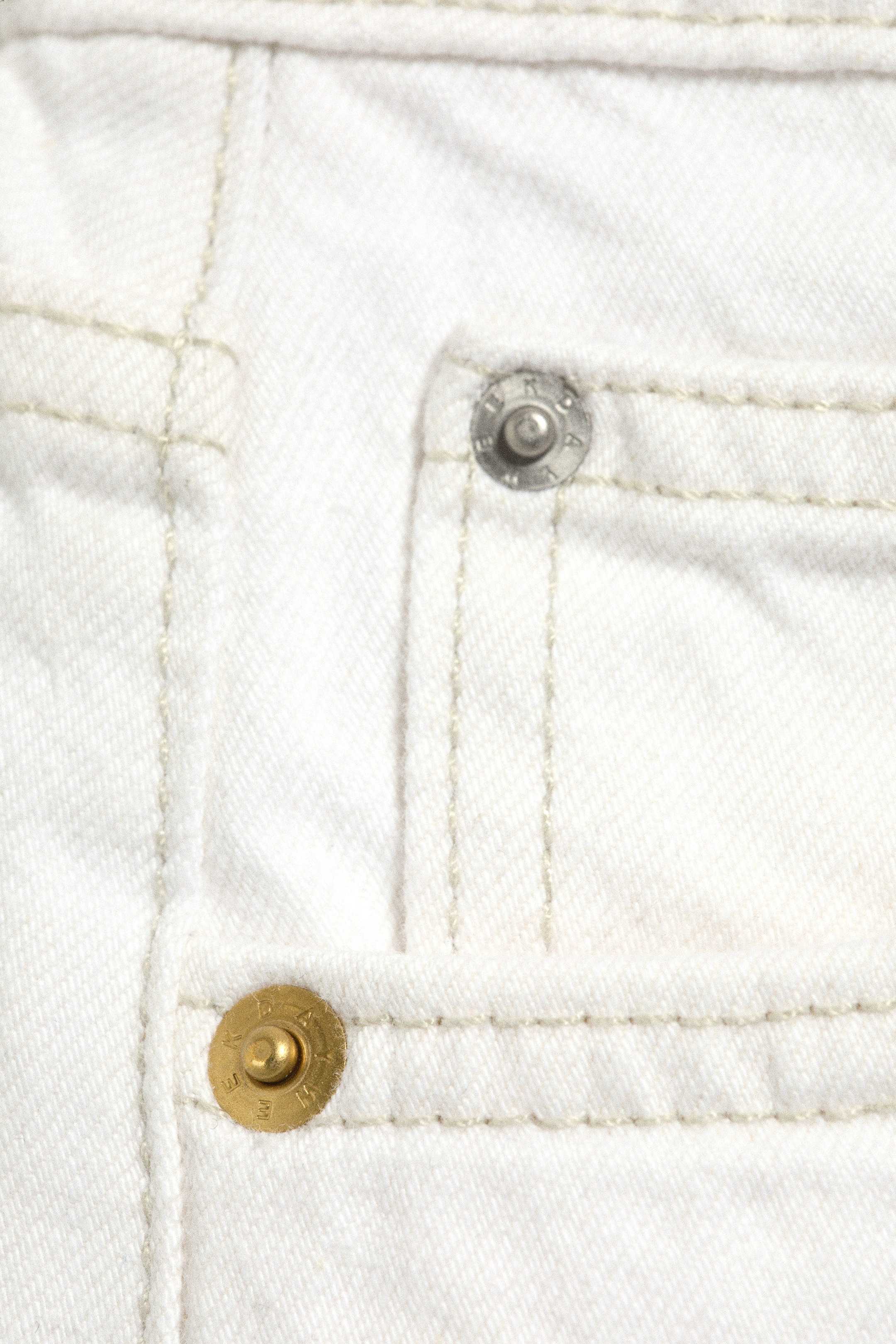 Dirty White - White - Bite Low Rise Mini Denim Shorts - 4