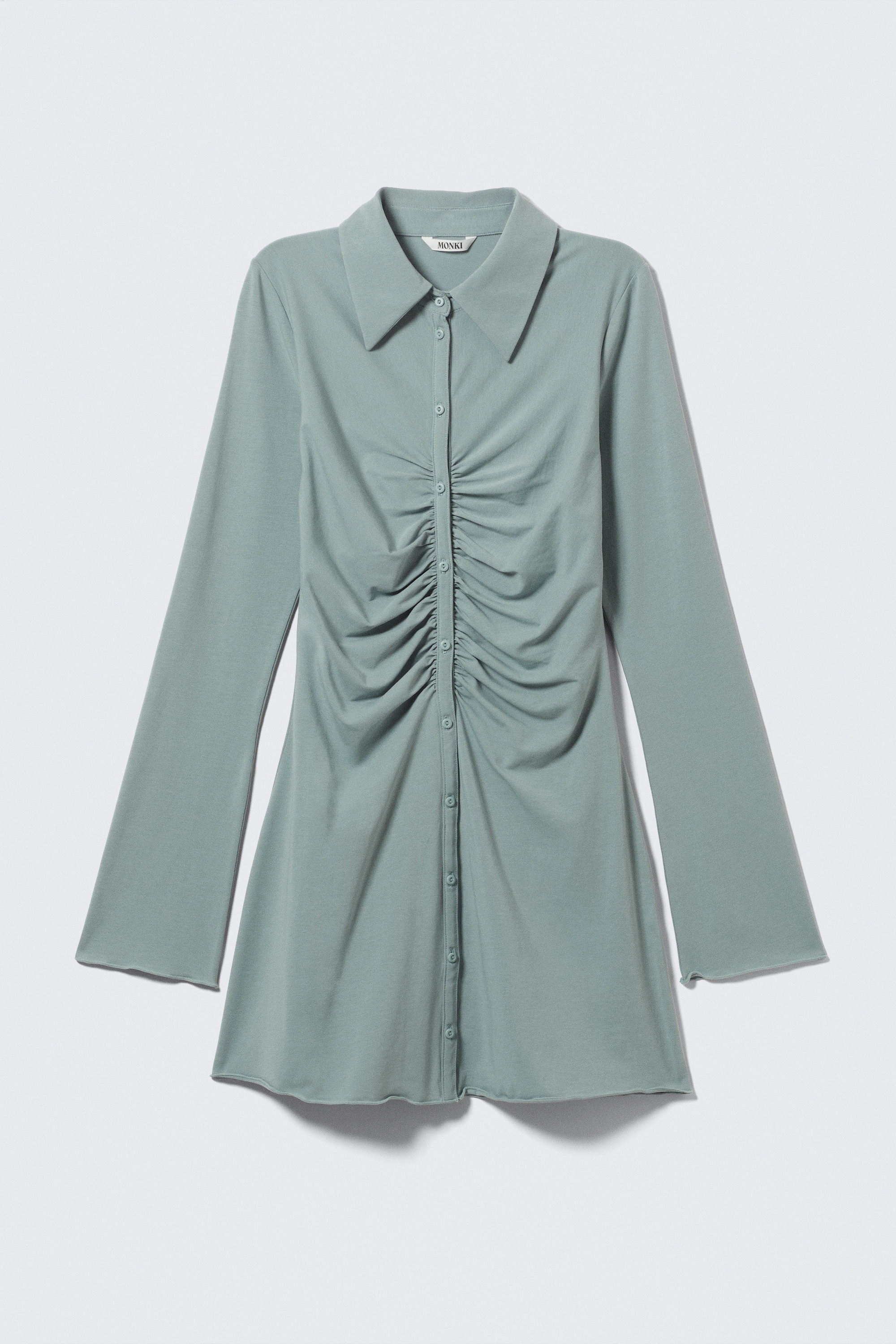 Taubenblau - Langarmkleid - 4