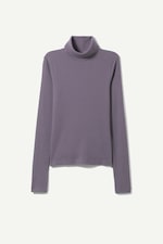 Dusty lilac - Verena Ribbed Turtleneck - 0