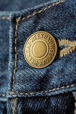 Morning Blue - Bleu foncé - Jean droit décontracté à taille mi-haute Space - 6