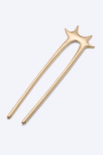 Mørkt Gull - Sculptural Metal Hair Pin - 1