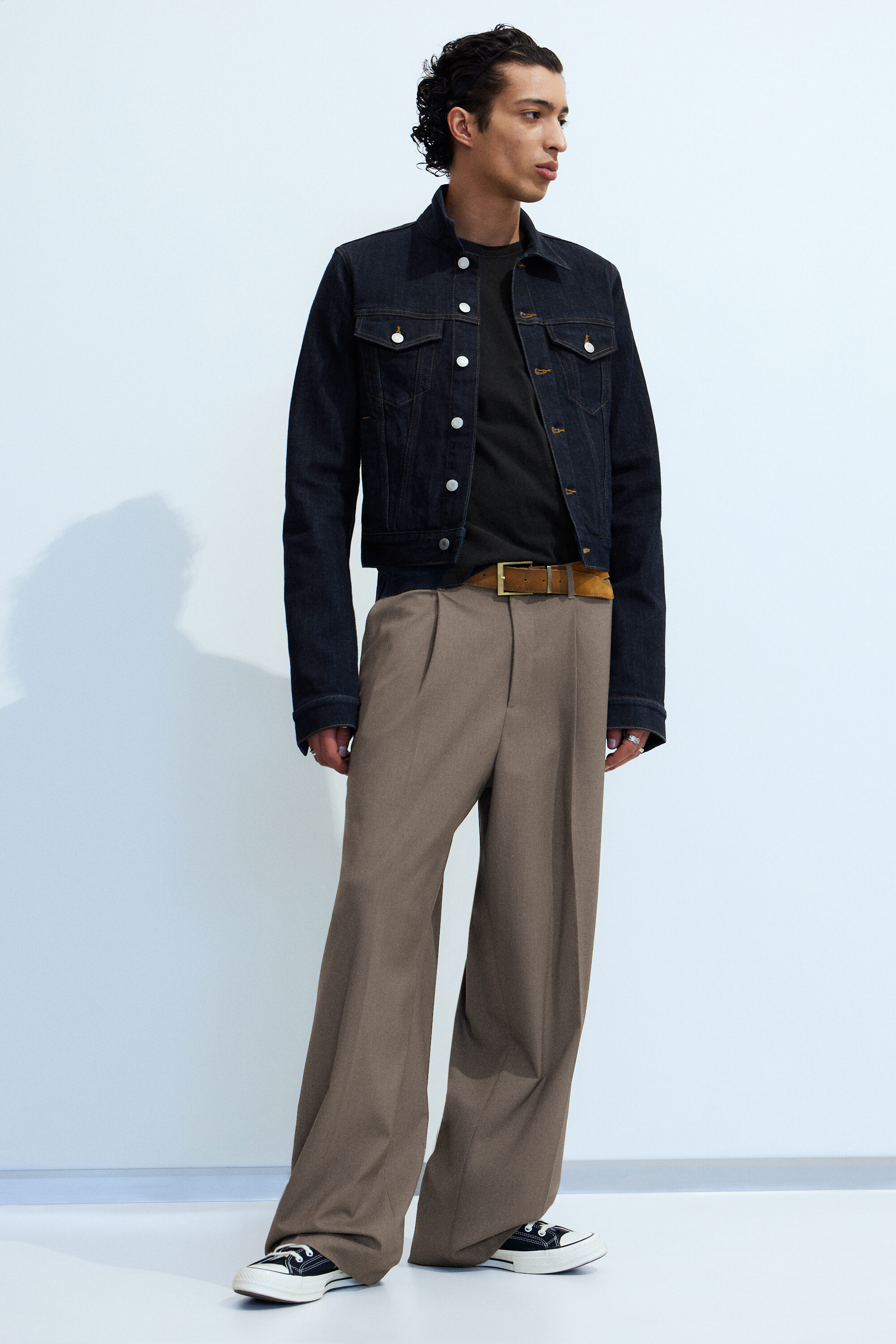 uno loose suit trousers - Dark Beige Melange | Weekday EU