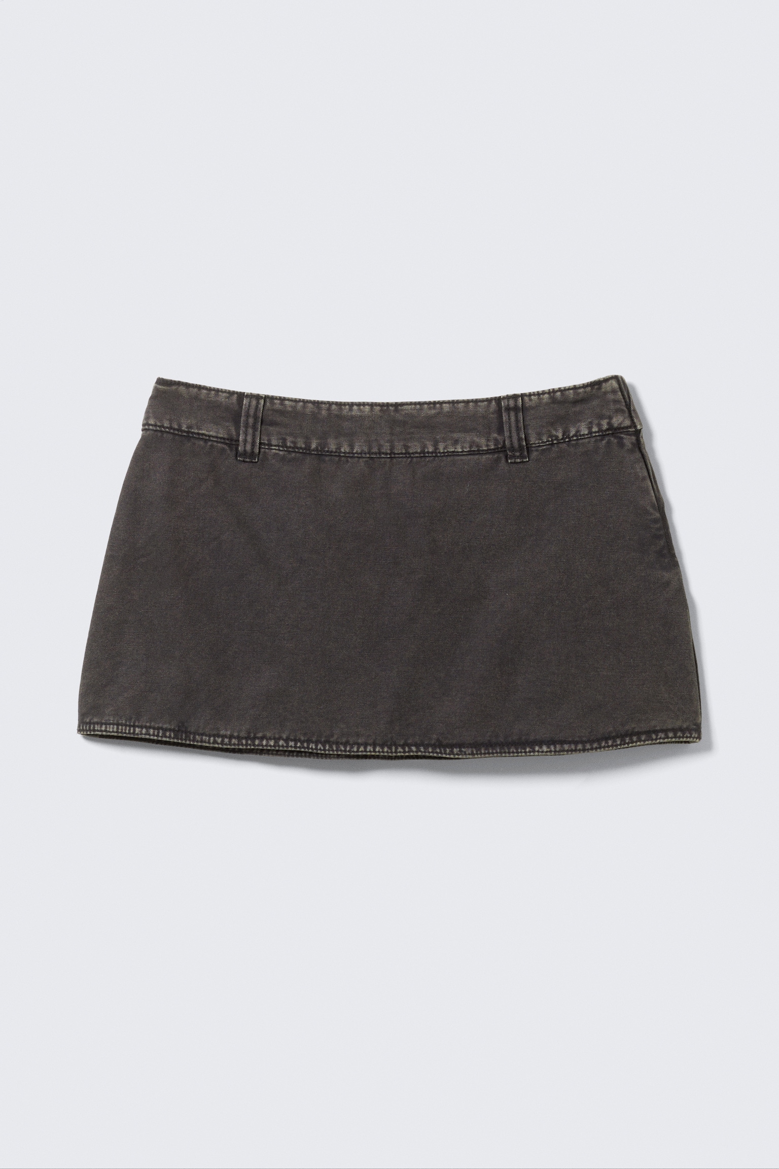 Low Waist Mini Skirt - Vypraná čierna/Black - 2