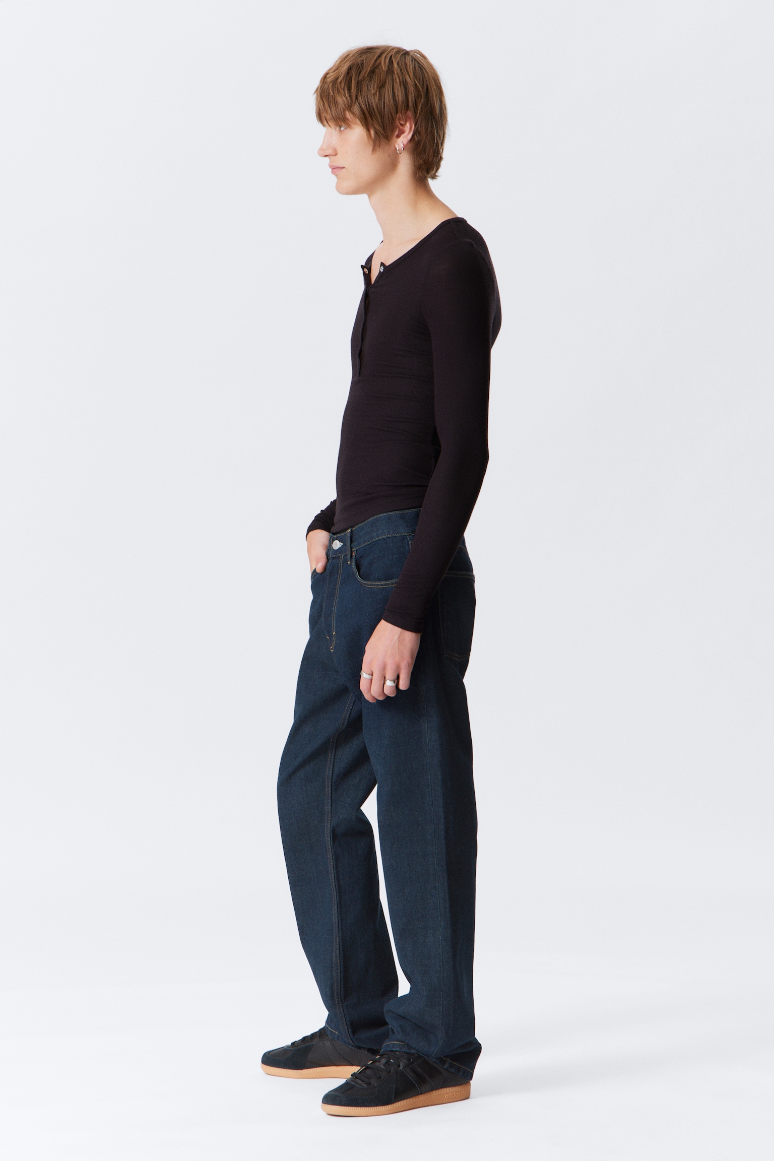 Orbit Mid Waist Regular Straight Leg Jeans - Blaue Waschung/Board Blue - Mittelblau - 5