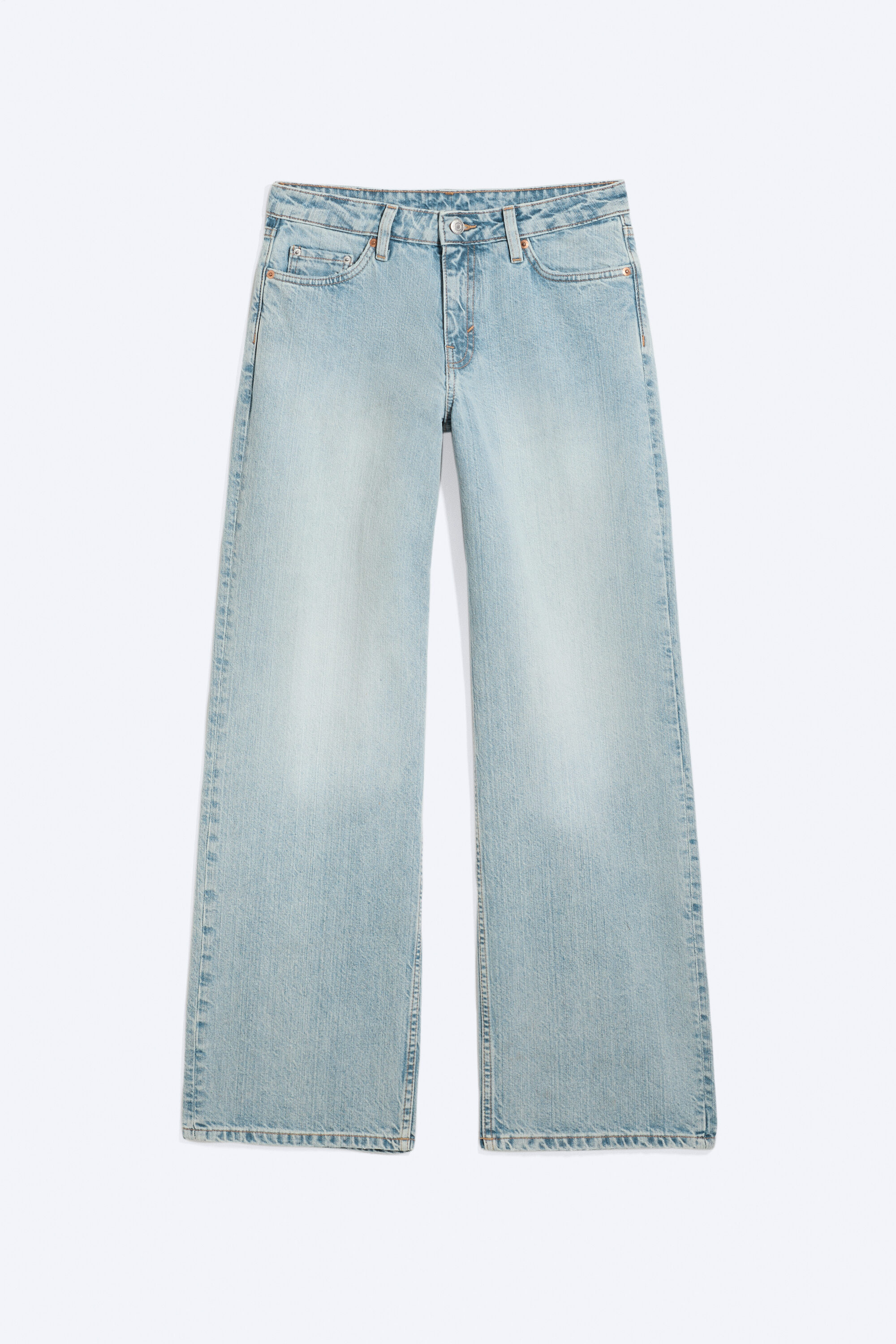 ample low rise loose wide jeans - Dream Blue - Light Blue | Weekday WW
