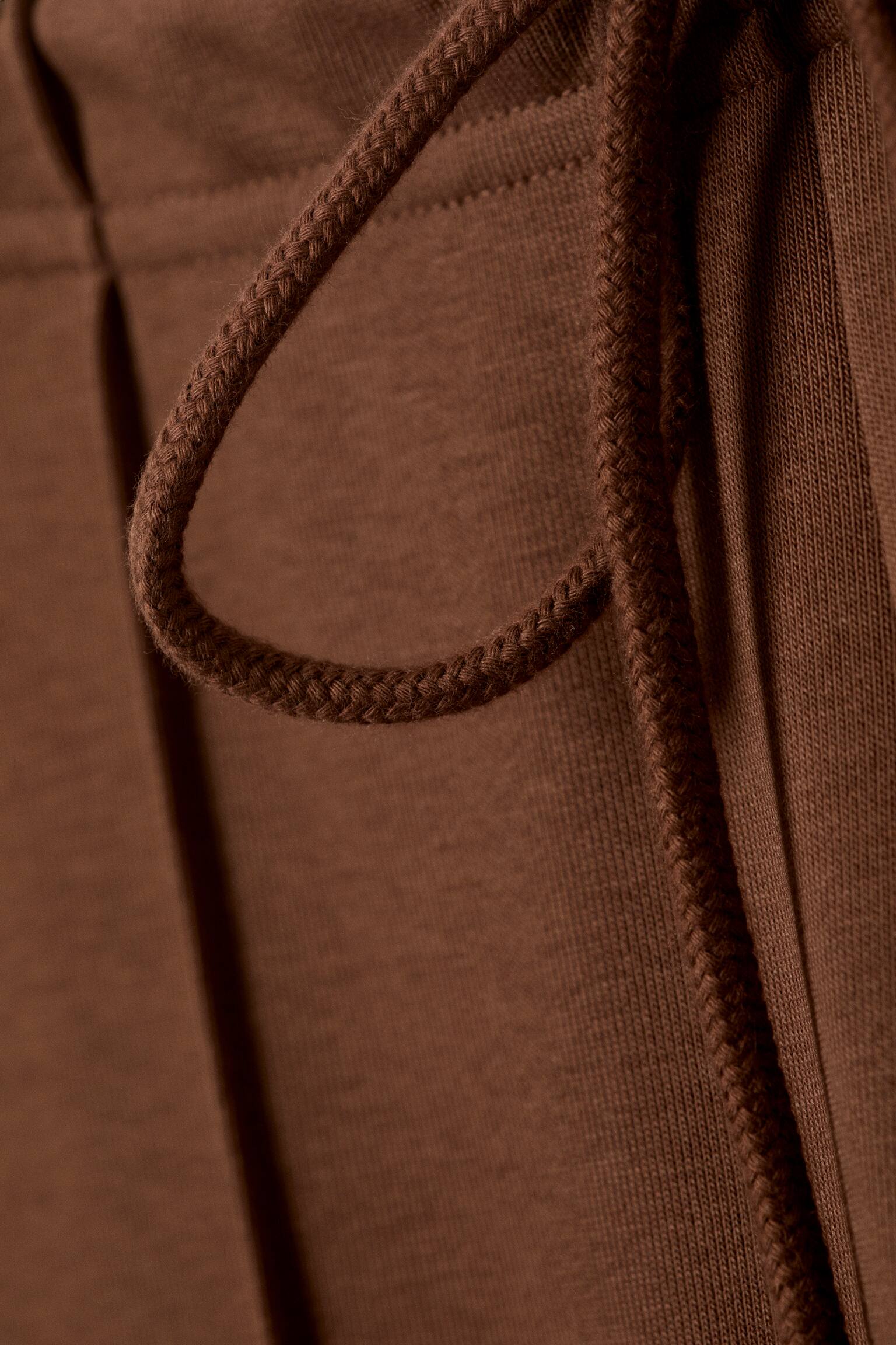 Spodnie dresowe Low Rise Loose Wide Leg - Brązowy - 5