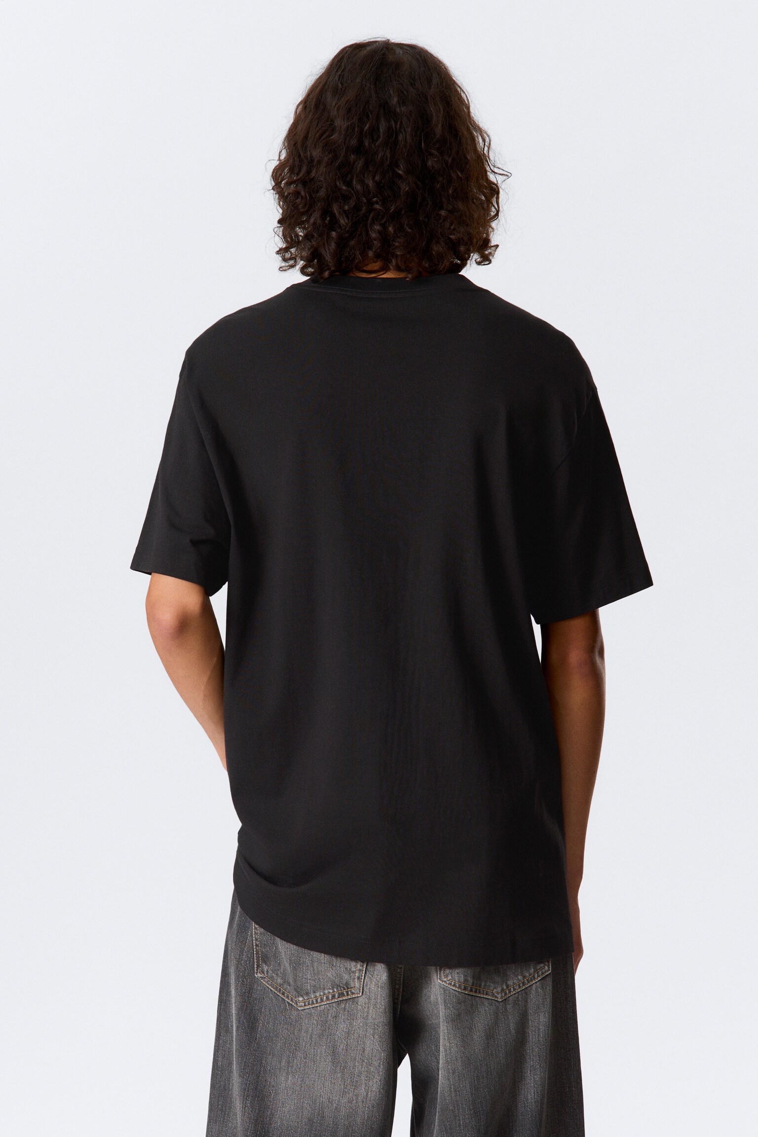 Oversized Heavyweight T-shirt - Black/Pastel Green/Bright Blue/White/Khaki Green/Off Black - 4