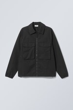 Black - Frank Cargo Pocket Jacket - 0