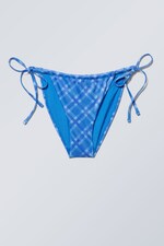 Blue check - Breeze Printed Tie Bikini Bottoms - 0