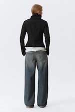 Striped Black - Slim Long-Sleeved Zip Shirt - 3