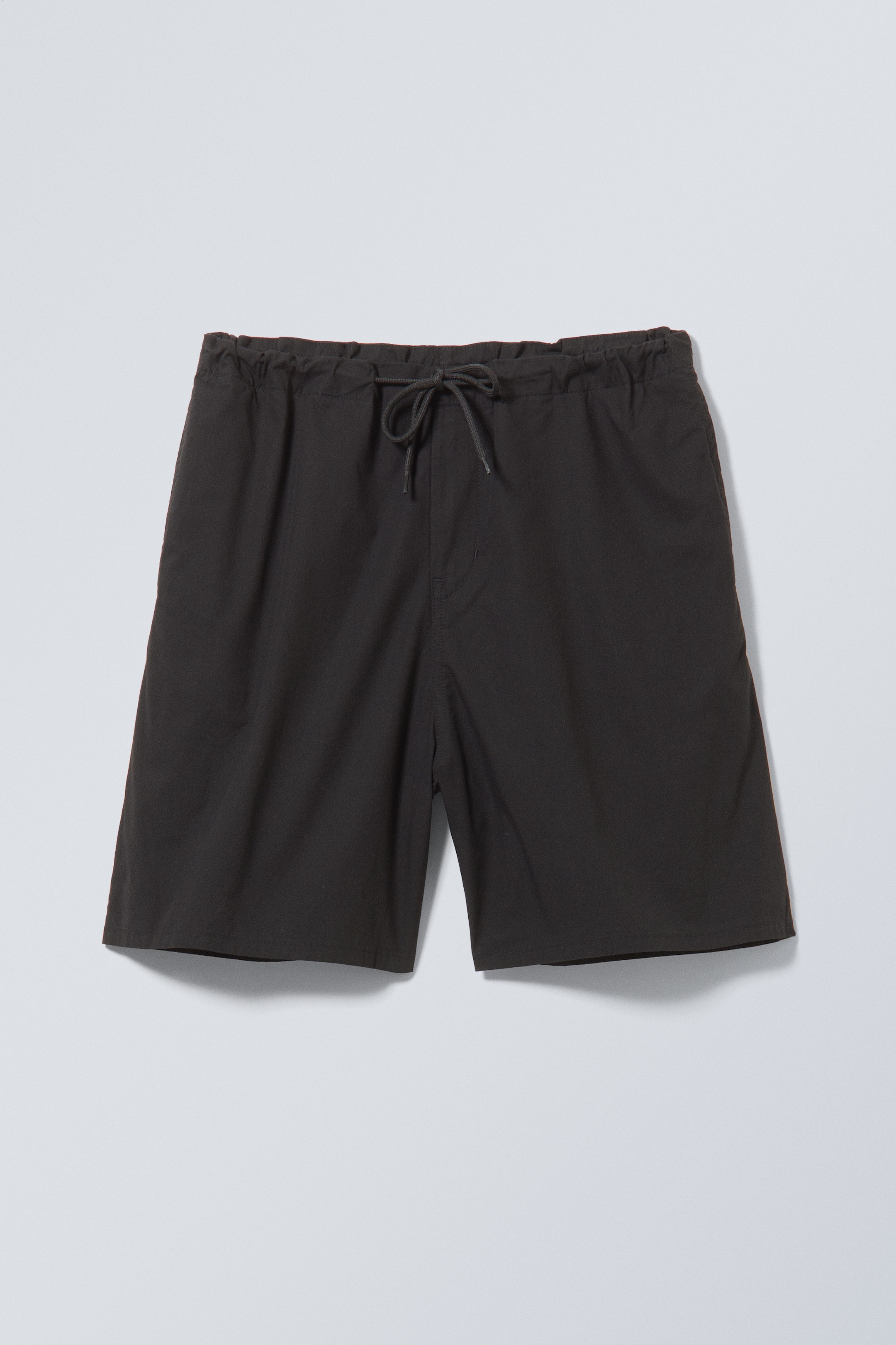 Schwarz - Lockere Fallschirm-Shorts - 0