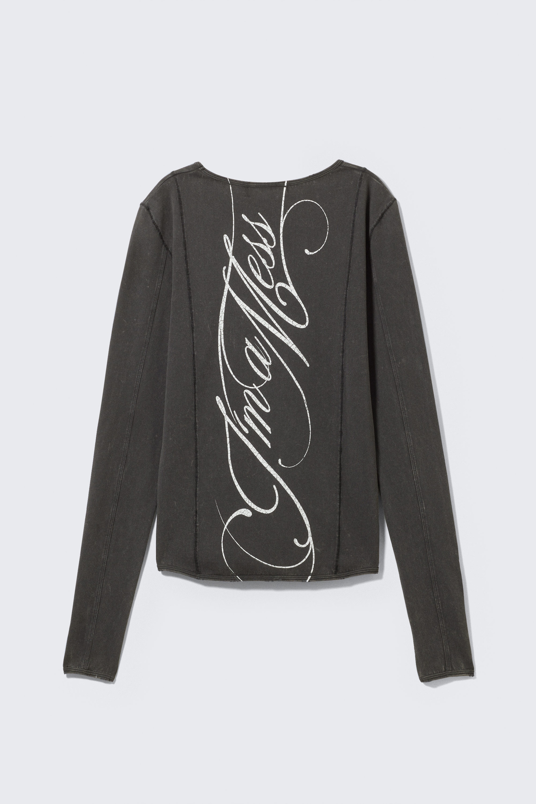 Vasket svart – I'm a Mess - CM x LB formet, langermet unisex t-skjorte - 2