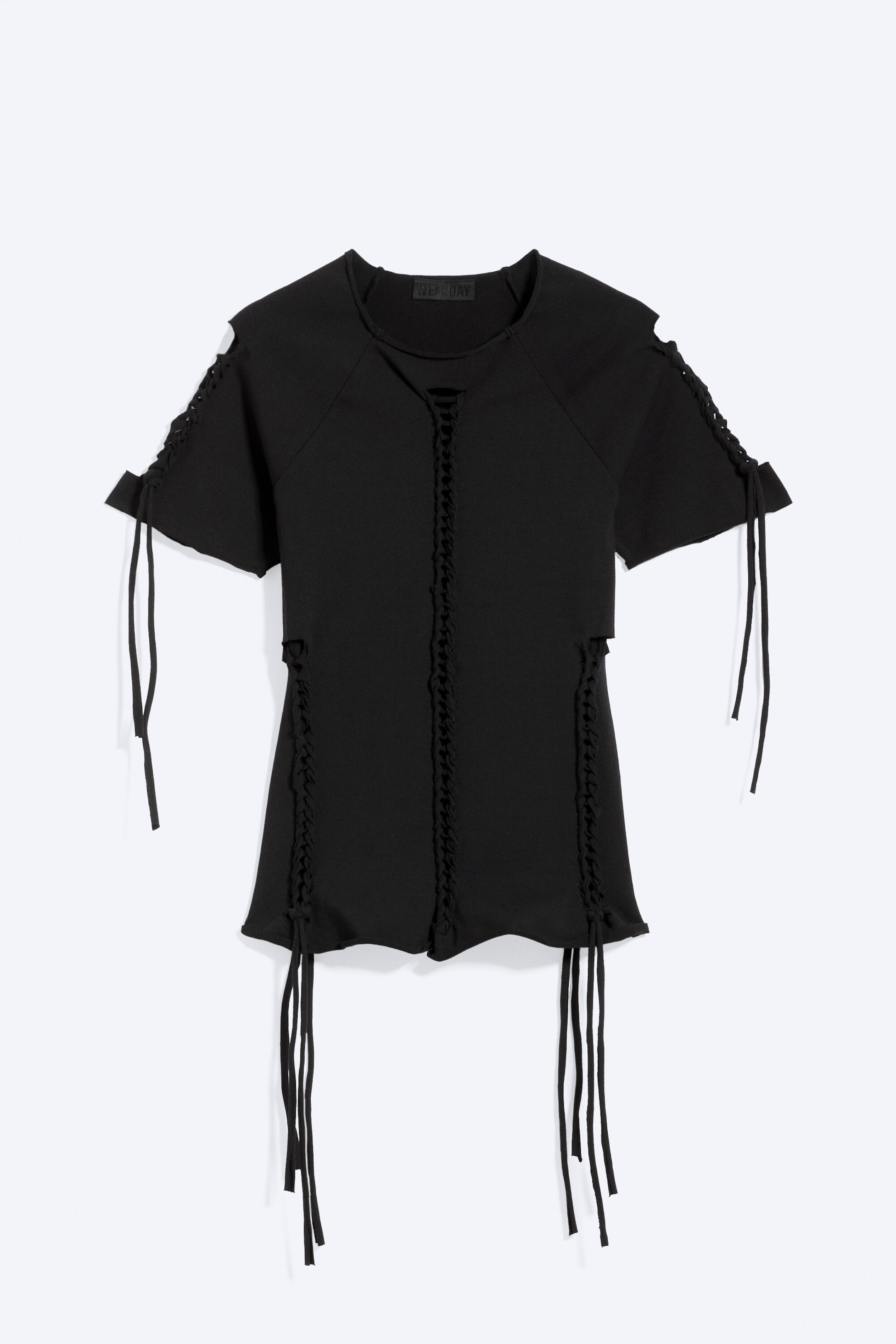 Black - Slim Fit Knot Tee - 4