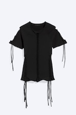 Black - Slim Fit Knot Tee - 4