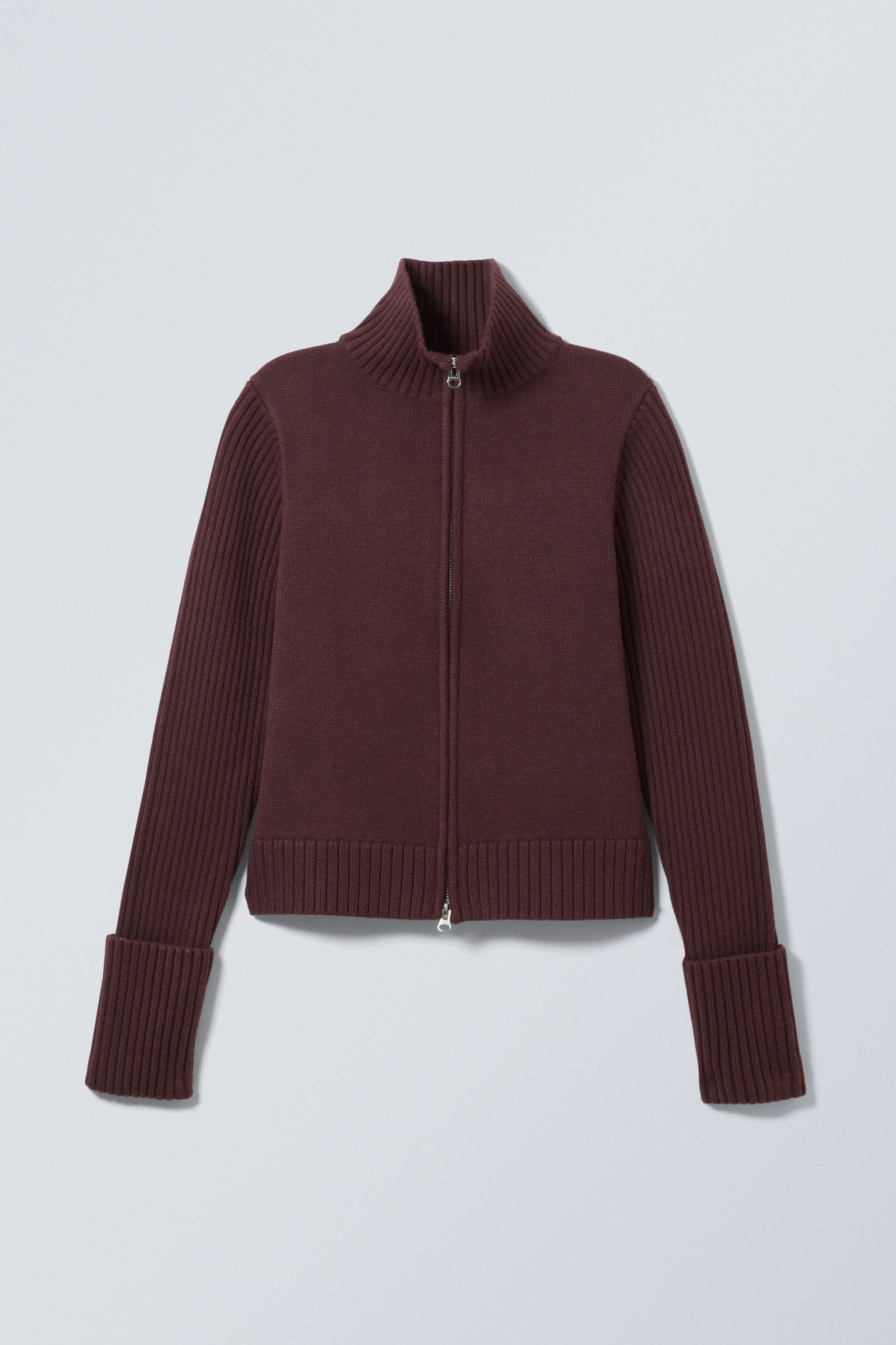 Dunkelrot - Strickjacke mit Reißverschluss Winona - 0