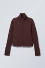 Dunkelrot - Strickjacke mit Reißverschluss Winona - 0