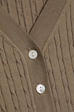 Taupe - Cardigan En Maille À Col V - 4